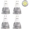 shen shuai GU10 Lampadina a LED, 5 X 1 W LED Chip di Dimmable 5 W alogena da 50 W, BIANCO FREDDO 6000-6500 K, 520lm, LED, lampadine a LED, Ø 48 X 70 mm AC 220V 230V, Confezione da 4