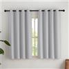 NICETOWN Tende Oscuranti per Interni Termiche Isolanti con Anelli per Camera da Letto Moderna Tenda Cucina Finestra Decorazione per la Casa 2 Pannelli 140x145 CM Grigio Chiaro