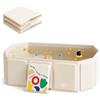 Vaiziya Vasca da bagno pieghevole, Vaschetta portatile per bambini - Salvaspazio e leggera, Con tappo di scarico, Vasca multifunzione per bambini 0-8 anni, Beige