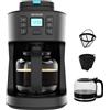 Cecotec Macchina Goccia Coffee 66 Grind & Drop, 1086W, Macinacaffè, 12 Tazze, Extremearoma, en Nero, Spegnimento Auto