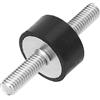 FAUOSWUK 4 pezzi M6 vibrante isolatore in gomma anti-vibrazione, blocco in argento, auto, barca, bobine, supporti in gomma, ammortizzatori, supporti isolanti vibrazioni per compressori d'aria, ecc.