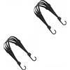 BE-TOOL Ganci per bicicletta, cinghie per bagagli ad alta elasticità, cinghie con ganci e fibbia scorrevole, per biciclette, moto, portabagagli (60 cm)