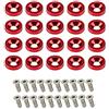 TOTMOX Kit bullone lavaurti, TOTMOX 20pcs acciaio inossidabile, alluminio, modifica, vite M6, kit bullone paraurti, kit avvolgimento vano motore, rosso