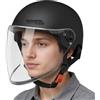 TYUKXJH Casco Mezzo - Casco Motociclismo Leggero | Apertura Rapida Stile Retro per ATV Scooter Uso Donna Uomo Giovani Appassionati Outdoor