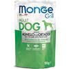 Monge Natural Grill Adult Cibo Umido per Cani - Agnello con Verdure - 12x100 gr