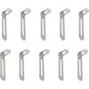 Funnytek 10 connettori angolari, 7,3 x 2,3 x 1,5 cm, fissaggio a parete con fusibile ribaltabile, mobili a forma di L, angolo di fissaggio regolabile, con 2 fori lunghi per il fissaggio di mobili e armadi
