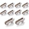 Supertool 10pc Morsetti per Ruote di Porta in Vetro Argento - Ruota per Porta Scorrevole, Cuscinetto per Finestra per Vetro Spesso 8mm, 46x20mm