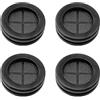 Supertool Set di occhielli in gomma, 5 cm, a doppia faccia, colore nero, tappo per fori per firewall rotondo, antipolvere, kit per protezione dei cavi (confezione da 4)