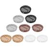 TopHomer 10 Pezzi di Griglia di Ventilazione Rotonda, 50mm Multicolore in Plastica con Lamelle per Foro di Ventilazione per Bagno, Cucina, Armadio