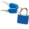 tooloflife Piccolo lucchetto multicolore in ottone e plastica con 2 chiavi per cassetta degli attrezzi, borsa, agenda (blu scuro)