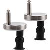 Supertool 2 pezzi di raccordi per sedile WC, cerniere per sedile WC a sgancio rapido, parti di ricambio superiori con viti di espansione in gomma e bulloni per fori ciechi del WC (diametro migliorato 60 mm/2,36