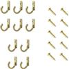tooloflife 10 ganci da parete singoli per porta posteriore della cucina, bagno, resistenti, per vestiti, accappatoi, asciugamani, cappelli, chiavi (oro)