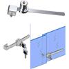 BETOOL Serratura per vetrine da 140 mm x 11 mm, in zinco, con chiusura scorrevole di sicurezza con due chiavi per armadietti (1 pz)