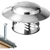 Generic Copertura per in acciaio inossidabile - Cappello antipioggia, protezione efficace | Copri tubo di scarico, strumento di sicurezza con bordo largo per camini e cappe, progettato per resistere a