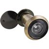Funnytek Spioncino in ottone con frangivista, grandangolare 220°, lenti ottiche in vetro, diametro 16 mm, spioncino in ottone con trapano, lunghezza regolabile, per porte spesse 35-60 mm, bronzo