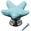 Tiuimk Pomello decorativo in ceramica a forma di stella marina, con foro singolo, per armadi e cassetti