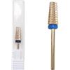 VIRELLO Punta per trapano per unghie in acciaio temprato, 5 in 1, a testa piatta, per manicure e pedicure, per rimozione gel, compatibile con la maggior parte delle lime elettriche, giallo, 7 x 1,2 cm