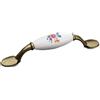 EasyByMall Maniglie per cassetti in bronzo antico in ceramica e lega di zinco per armadi (76 mm)