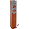INOVALLEY Torre sonora in legno con lettore CD, Bluetooth, FM e USB, 100W + telecomando