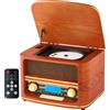 Cyberlux radio nostalgica in legno sistema musicale retrò lettore CD MP3 USB radio nostalgica