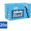 OEM Rasoio usa e getta Gillette Blue 2 - resistente e confortevole - 64 lamette - confezione risparmio - 20 pezzi