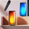 Gistuch Set di altoparlanti BT portatili, luci RGB e microfono, macchina per karaoke compatta per uso domestico all'aperto