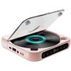 OEM Lettore CD portatile Bluetooth, impianto stereo Hi-Fi, batteria da 2000 mAh, altoparlanti integrati, schermo LCD, timer, ingresso AUX/USB, compatto e portatile, ideale per la casa e in viaggio, rosa.