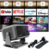 Kiano Proiettore Kiano Chill Smart Portatile, Full HD, 1920x1080, correzione trapezoidale, Android, Airplay, Miracast, Eshare, Bluetooth, 250-350 ANSI lumen, Wi-Fi