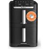 Moulinex Easy Fry Crispy Stack Friggitrice Ad Aria Verticale Con Doppia Resistenza Salvaspazio Frontale Rimovibile