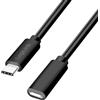 Logilink CU0210 - Cavo di prolunga USB 2.0 tipo C con supporto PD (PowerDelivery), colore: nero, lunghezza cavo: 1 m