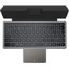 SAMTN Tastiera Bluetooth senza fili, tastiera per computer portatile con touchpad per notebook e pelle PU, per computer, desktop, PC, notebook