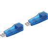 Hemobllo 2pezzi Usb Adattatore Ethernet Per Pc e Laptop Convertitore Lan Compatto Alimentazione Usb Senza Necessità Di Fonte Esterna
