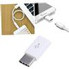 Mikikit Adattatore Compatibile Maschio a Femmina Type C a Micro USB USB per Trasferimento Dati in Lega Bianco e Sincronizzazione Smartphone e Tablet