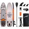 Tavola SUP gonfiabile 10'6" Bianca grigio e arancione tourus