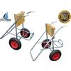 gfn CARRELLO CAVALLETTO PORTAMOTORE RUOTE PNEUMATICHE E PORTASERBATOIO FUORIBORDO