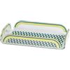 Vesta HAPPY TRAY VASSOIETTO IN CRISTALLO ACRILICO DECORATO VERDE