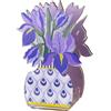 Vesta MINI PROFUMATORE IRIS IN CRISTALLO ACRILICO DECORATO VIOLA FRAGRANZA BY CHIARA FIRENZE ANIMA 50ML