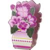 Vesta MINI PROFUMATORE PRIMULA IN CRISTALLO ACRILICO DECORATO FUXIA FRAGRANZA BY CHIARA FIRENZE ANIMA 50ML