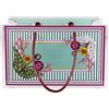 Vesta SHOPPER GRANDE CHARLOTTE IN CRISTALLO ACRILICO TRASPARENTE E CON DECORO DANUBIO