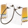 Vesta SHOPPER GRANDE CHARLOTTE IN CRISTALLO ACRILICO TRASPARENTE E CON DECORO RAINBOW