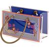 Vesta SHOPPER PICCOLA CHARLOTTE IN CRISTALLO ACRILICO TRASPARENTE E CON DECORO DEVA