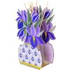 Vesta PROFUMATORE IRIS PICCOLO IN CRISTALLO ACRILICO DECORATO VIOLA FRAGRANZA BY CHIARA FIRENZE ANIMA 100ML
