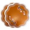 Vesta SET 2 SOTTOPIATTI ARMONIA IN CRISTALLO ACRILICO E ECOPELLE COLORE MARRONE