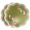 Vesta SET 2 SOTTOPIATTI ARMONIA IN CRISTALLO ACRILICO E ECOPELLE COLORE VERDE