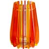 Vesta VASO GRANDE IRIDE IN VETRO TRASPARENTE E CRISTALLO ACRILICO COLORE ARANCIONE