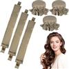 WuGU Set di 3 Riccioli Senza Calore, Bigodino Lungo per Boccoli, Heatless Hair Curler, Bigodino Fascia Capelli, Arricciacapelli in Seta, Bigodini Pigro Set per la Notte, DIY Hair Styles(Grigio Dorato)