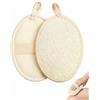 Luxorium 2 spugne da bagno in luffa naturale 9x14 cm scrub corpo ecologico spugna doccia esfoliante per donne e uomini colore beige
