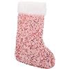 OKUMEYR 1pezzi Calza Natalizia Rosa per Dolci e Regali Ciondolo per Decorazioni Natalizia per e Decorazioni Domestiche