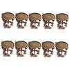 EXCEART 10 Pezzi di Basi per Anello Spazi Vuoti Bronzo Antico Anello Tondo Cabochon Spazi Vuoti Castone per Gioielli Che Fanno Accessorio 10X14mm