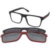 Emporio Armani EA4115 50421W | Occhiali da Vista con Clip da Sole | Prova Online | Plastica | Quadrati | Nero | Adrialenti